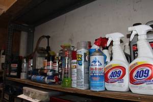 Lot of Automotive Chemicals  - Fram Dexron VI, CarQuest CVT, Permatex Formagasket, QD Electronic Cleaner, Silicone Gasket Remover, ArmourAll Cleaning Wipes, 409 Cleaner, Flex Seal Clear and much more