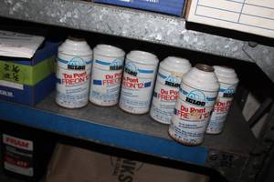 Lot of (6) DuPont Freon-12 Refrigerant 14oz. Cans
