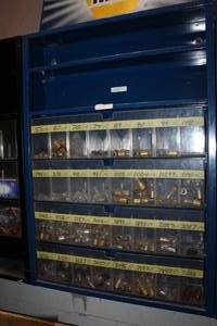Parts Organizer Storage Cabinet  with Bulbs