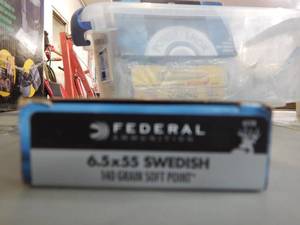 lot 7 image: Federal Ammunition 6.5x55 Swedish 140 Grain (20 Rounds)