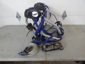 lot 46 image: Thule Trunk Mount Bike Carrier, 2-Bike Locks 1-Has Combo, 1-Has Key