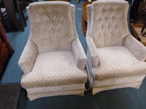 lot 31 image: 2 Swivel Rocking Chairs