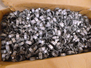lot 49 image: Box of Linch Hose Clamps.