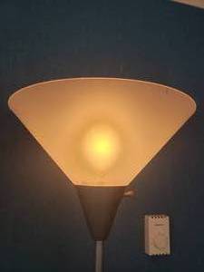 lot 104 image: Modern Torchiere Floor Lamp Pair