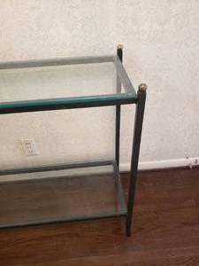 lot 62 image: Elegant Glass Console Table