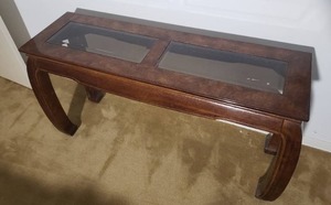 lot 19 image: Asian Influenced Sofa Library Table