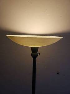 lot 126 image: Muted Green Torchiere Lamp