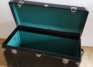lot 140 image: Big Black Steamer Trunk