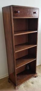 lot 141 image: Vintage 4 Shelf Display Case with Top Drawer