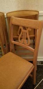 lot 143 image: 40s Vintage Duncan Phyfe Folding Chairs  set of 6