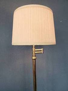 lot 147 image: Brass Swing Arm Floor Lamp