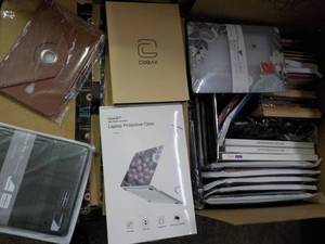 lot 128 image: Large Box of Various Cases for Elec...