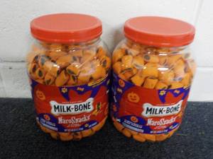 lot 195 image: 2 - 40 oz Jugs Milk Bone Maro Snack...