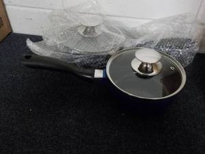 lot 218 image: 2 - 1.25 qt Ceramic Sauce Pans with...