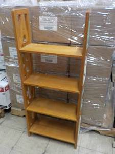 lot 58 image: ABCD Wood Shelfing Unit 20 x 8 x 47...