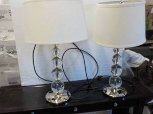 lot 241 image: Pair of Bubble Lamps with Shades an...