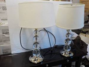 lot 242 image: Pair of Bubble Lamps with Shades an...