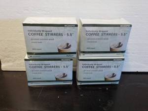 lot 255 image: 4 Boxes Coffee Stirrers...