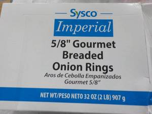 lot 306 image: 32 oz Box Breaded Onion Rings...