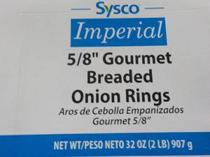 lot 307 image: 32 oz Box Breaded Onion Rings...