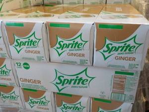 lot 317 image: 4 - 12 pkgs Sprite Ginger Zero Suga...