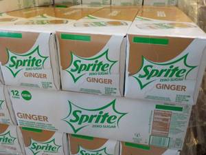 lot 318 image: 4 - 12 pkgs Sprite Ginger Zero Suga...