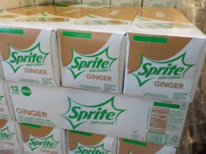 lot 319 image: 4 - 12 pkgs Sprite Ginger Zero Suga...