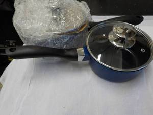 lot 379 image: 2 - 1 12 qt Sauce Pans with Glass ...