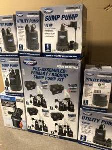 BIG MIX  LOT OF SUM PUMP SUPERIOR PUM &amp EVERBILT Customer Returns See Pictures