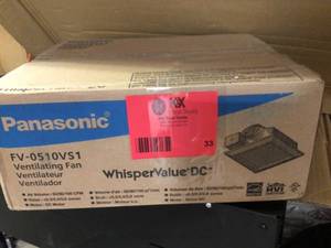 Panasonic WhisperValue DC Pick-A-Flow 50, 80 or 100 CFM Ceiling or Wall Low Profile Housing Depth Energy Star Bath Exhaust Fan
