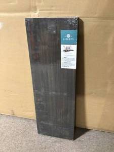 24 in. x 8 in. x 0.75 in. Dark Wood Stain Decorative Wall Shelf Customer Returns See Pictures