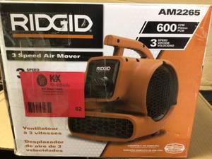 600 CFM Portable Blower Fan Air Mover with Daisy Chain by RIDGID Customer Returns See Pictures