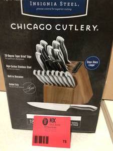 Chicago Cutlery 18-piece Insignia Steel Knife Block SetCustomer Returns See Pictures