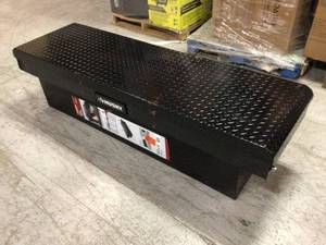 71.36 Matte Black Aluminum Full Size Crossbed Truck Tool Box by Husky Customer Returns See Pictures