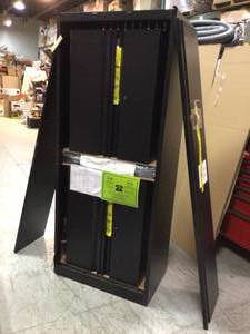Husky 5-Piece Regular Duty Welded Steel Garage Storage System in Black (78 in. W x 75 in. H x 19 in. D) Customer Returns See Pictures