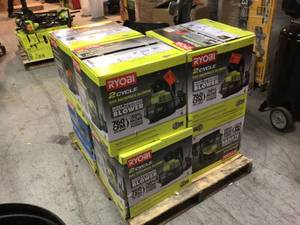 Lot of 8 Box RYOBI Backpack Blower Customer Returns See Pictures