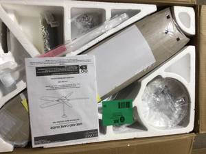 Altura 68 in. Matte White Ceiling Fan with Downrod, Remote Control and Reversible DC Motor Light Kit Compatible Customer Returns See Pictures