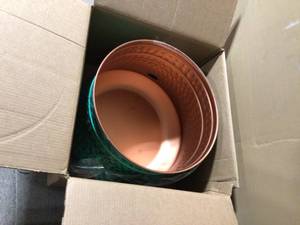 Liberty Garden Patina Steel Hose Pot Customer Returns See Pictures