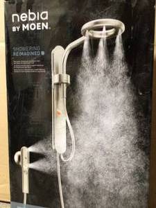 MOEN Nebia 1-Spray 8 in. Dual Shower Head and Handheld Shower Head with Magnetic Dock in Spot Resist Brushed Nickel Customer Returns See Pictures