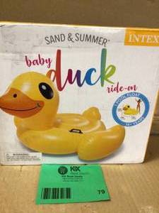 Yellow Duck Ride-On Pool Float Customer Returns See Pictures