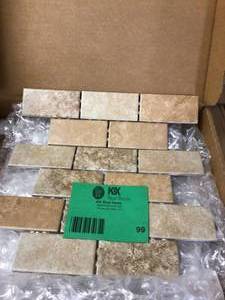 Daltile Grand Cayman Oyster Blend 12 in. x 12 in. x 8 mm Ceramic Brick-Joint Mosaic Floor and Wall Tile (0.833 sq. ft.Each) Customer Returns See Pictures