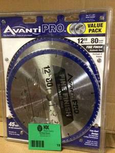 Avanti Pro 12 in. x 80-Tooth Fine Finish Circular Saw Blade (2-Pack) Customer Returns See Pictures