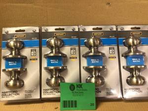 Defiant Hartford Satin Nickel Bed and Bath Door Knob Customer Returns See Pictures