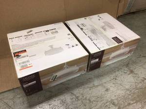Lot of 2 of  Home Decorators Collection Windara 22 in. LED IndoorCovered Outdoor White Ceiling Fan with Light Kit and Remote Control Customer Returns See Pictures
