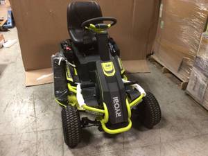 RYOBI 48V Brushless 38 in. 75 Ah Battery Electric Rear Engine Riding Lawn Mower Customer Returns See Pictures