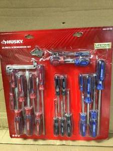 lot 1 image: Husky Hard Handled Screwdriver Set (25-Piece) Customer Returns See Pictures