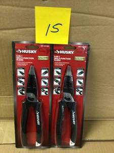 lot 15 image: Husky 8 in. 6-in-1 Multi-Function Pliers Customer Returns See Pictures