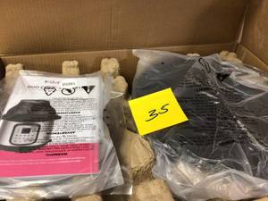 lot 35 image: Instant Pot 8 Qt. Silver Duo Crisp Air Fryer with EPC Combo Customer Returns See Pictures