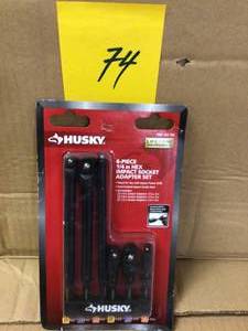 lot 74 image: Husky 14 in. Drive Impact Driver Socket Adapter Set (6-Piece) Customer Returns See Pictures