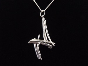 lot 30 image: .925 Sterling Silver Artist Designed Pendant Necklace